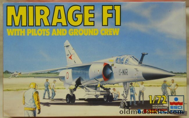 ESCI 1/72 Mirage F1 With Pilots and Ground Crew - France EC 1/5 Vendee / Spain ALA 14 / South Africa N.3 Sq, 9081 plastic model kit